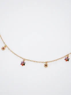 Flower And Crystals Necklace|Parfois Store