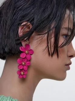 Flower Clip Earrings|Parfois Clearance