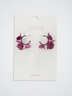 Flower Hoop Earrings|Parfois Flash Sale