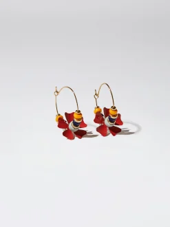 Flower Hoop Earrings|Parfois Clearance