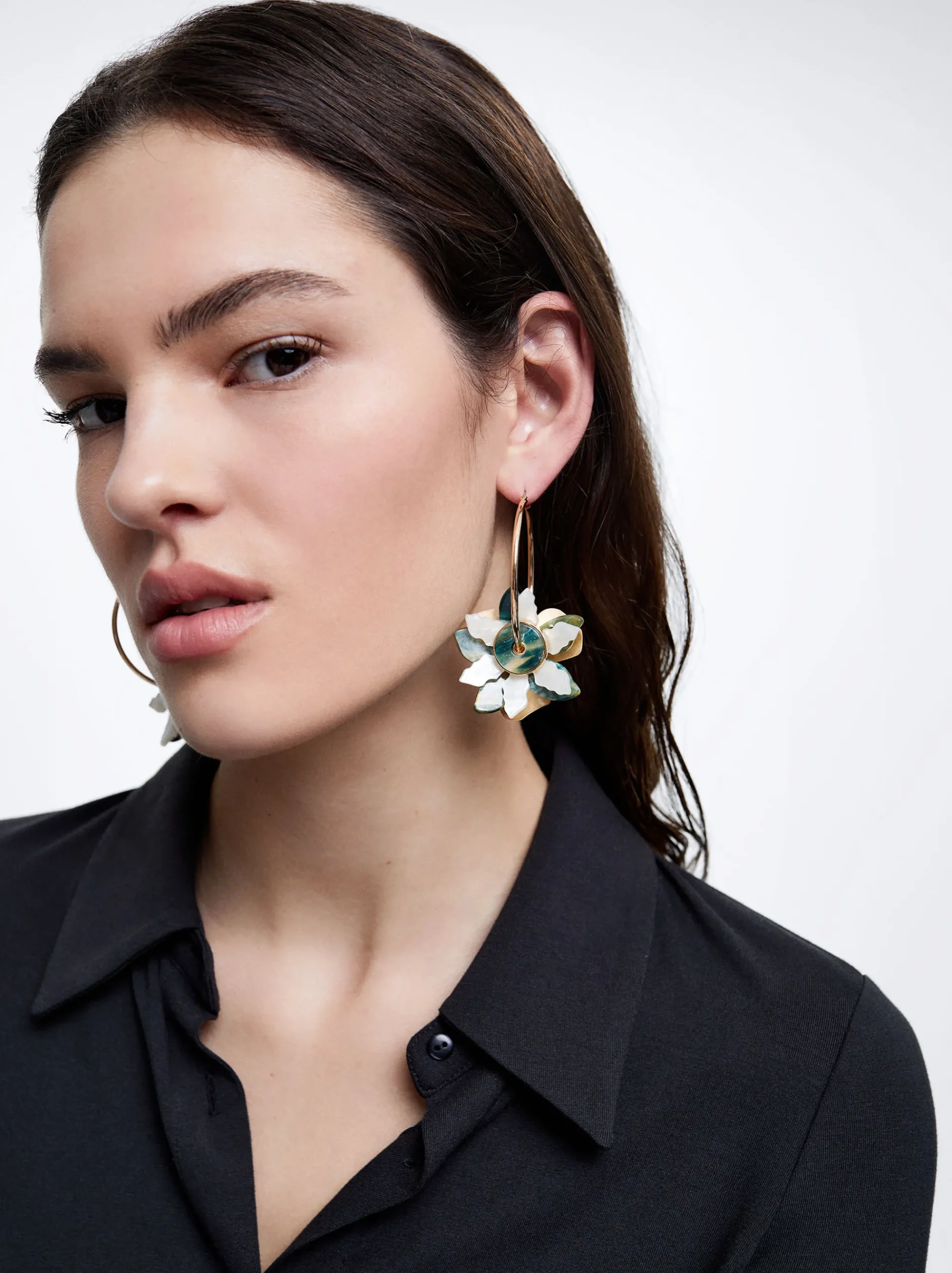 Flower Hoop Earrings|Parfois Flash Sale