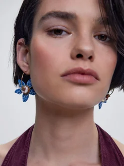 Flower Hoop Earrings|Parfois Cheap