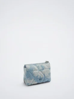 Flower Print Denim Coin Purse|Parfois Shop