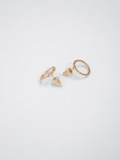 Golden Earrings With Zirconia|Parfois Best