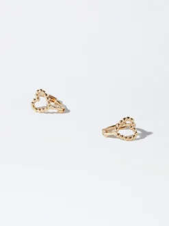 Hoop Earrings With Heart|Parfois New