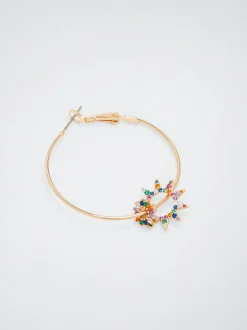 Hoopss With Zirconia And Charms|Parfois Store