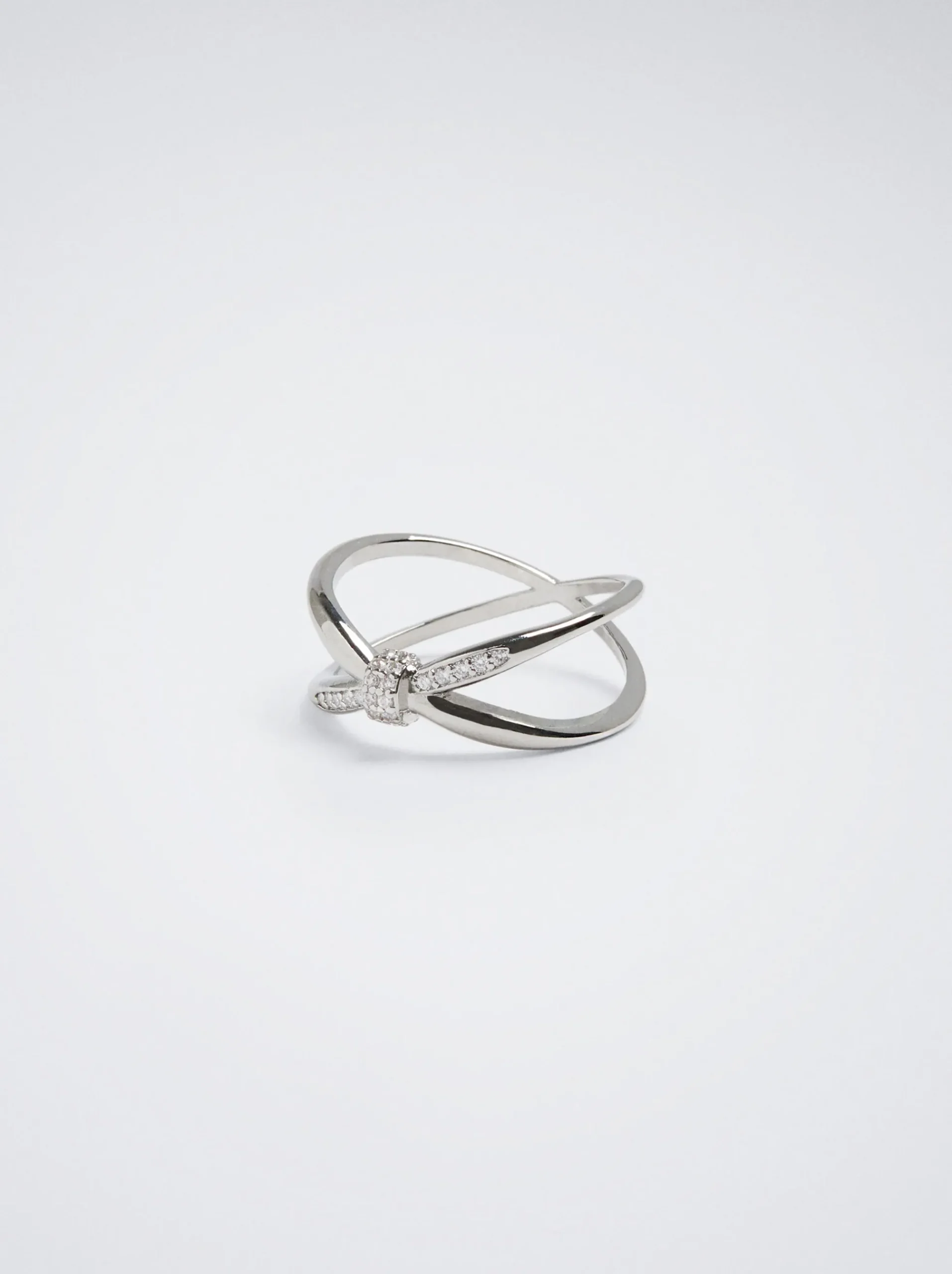 Golden Ring With Zirconia|Parfois Outlet