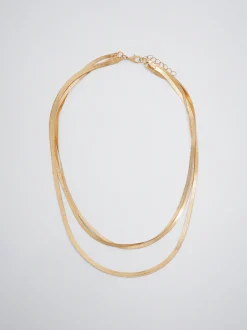 Gold-Toned Chain Necklace|Parfois Flash Sale