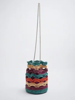 Handmade Straw-Effect Bucket Bag|Parfois Discount