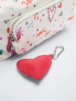 Heart Print Nylon Toiletry Bag|Parfois Store