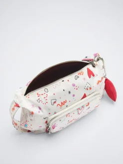Heart Print Nylon Toiletry Bag|Parfois Discount