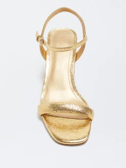 High Heel Metallic Sandals|Parfois Shop