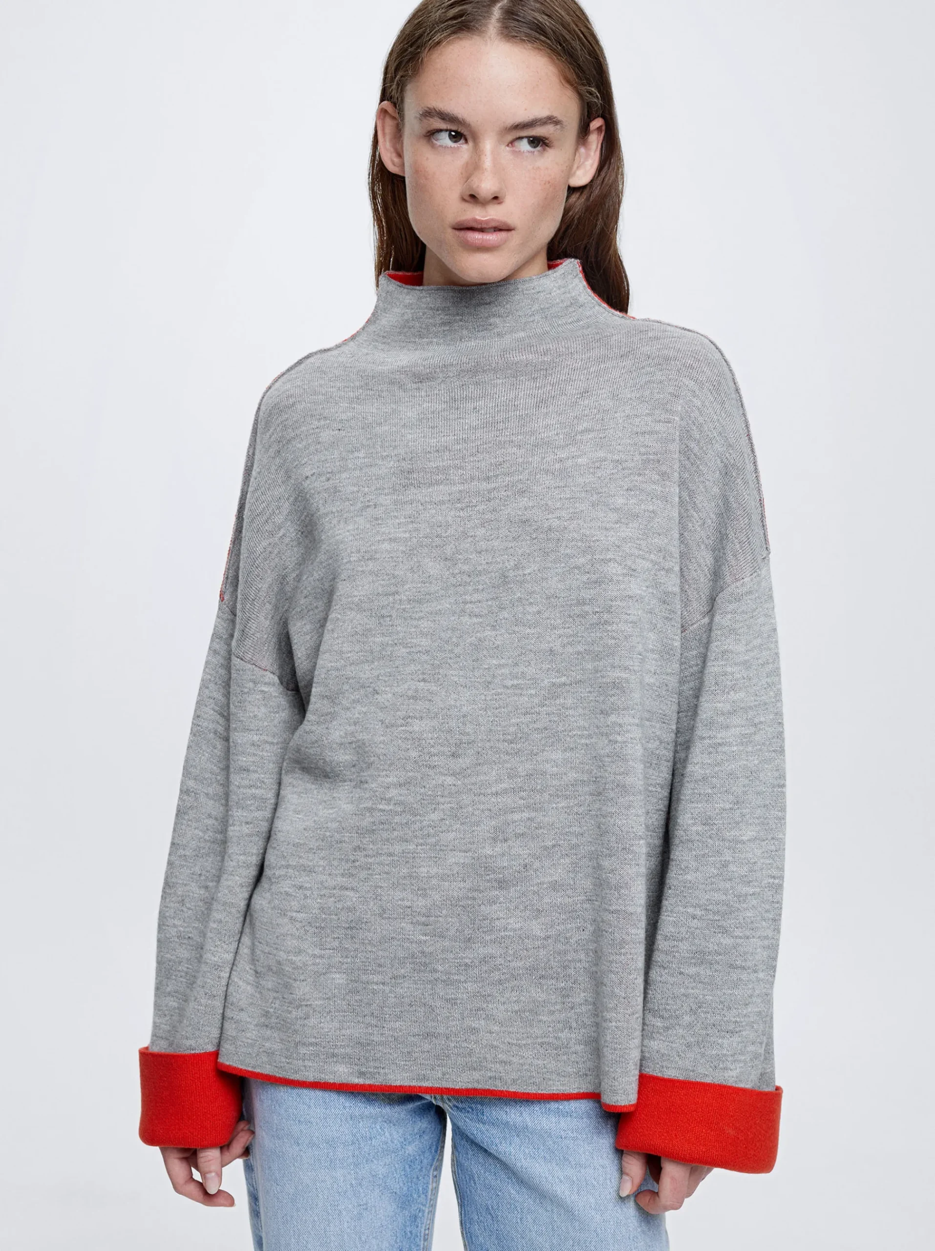 High-Neck Knit Sweater|Parfois Best