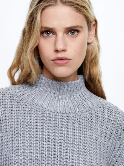 High-Neck Knit Sweater|Parfois Discount