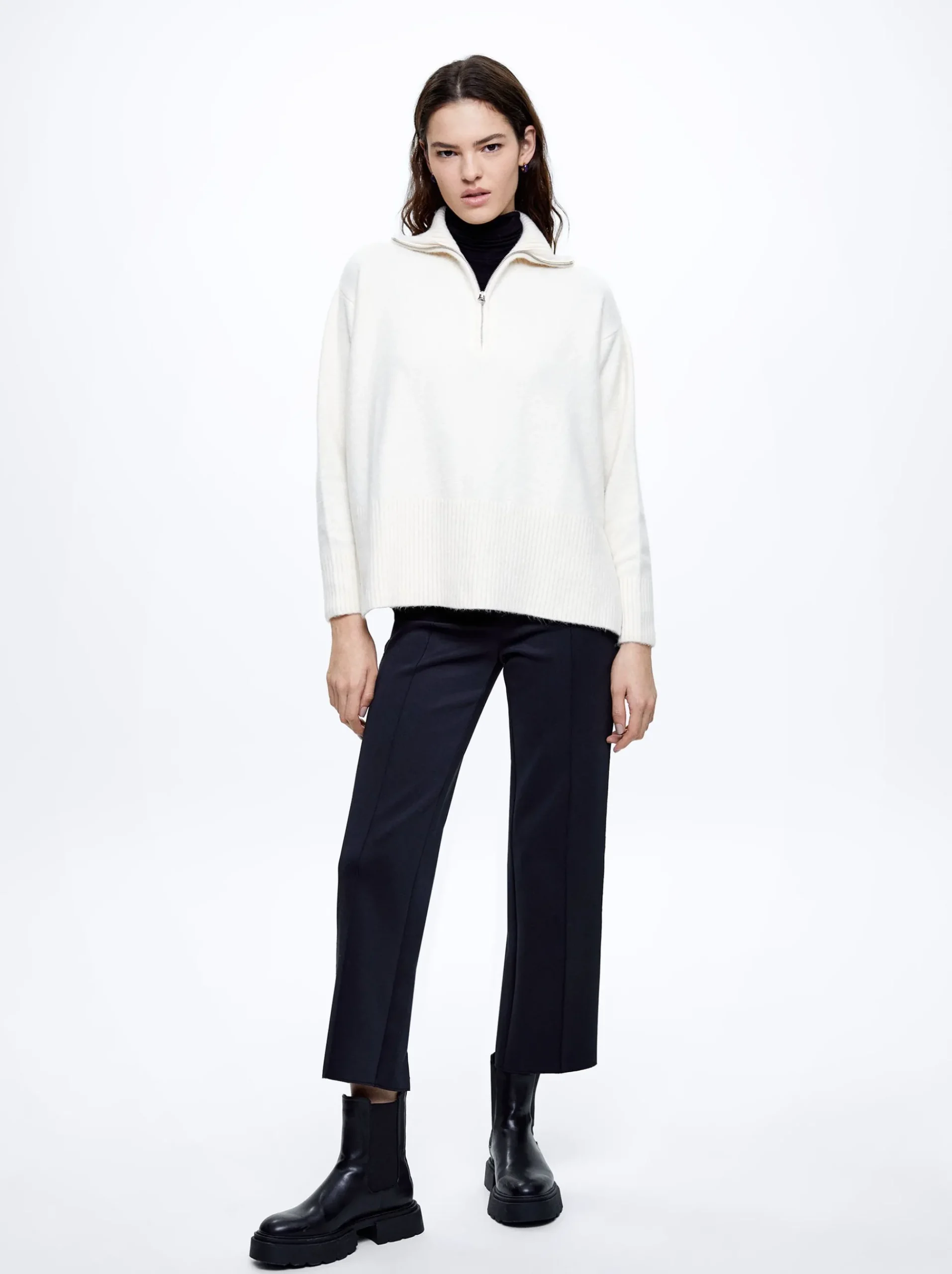 High-Neck Knit Sweater|Parfois Best