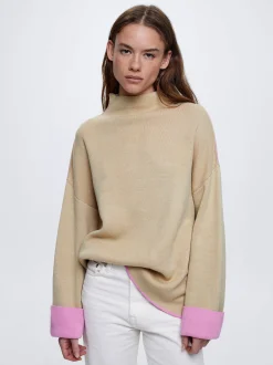 High-Neck Knit Sweater|Parfois Discount