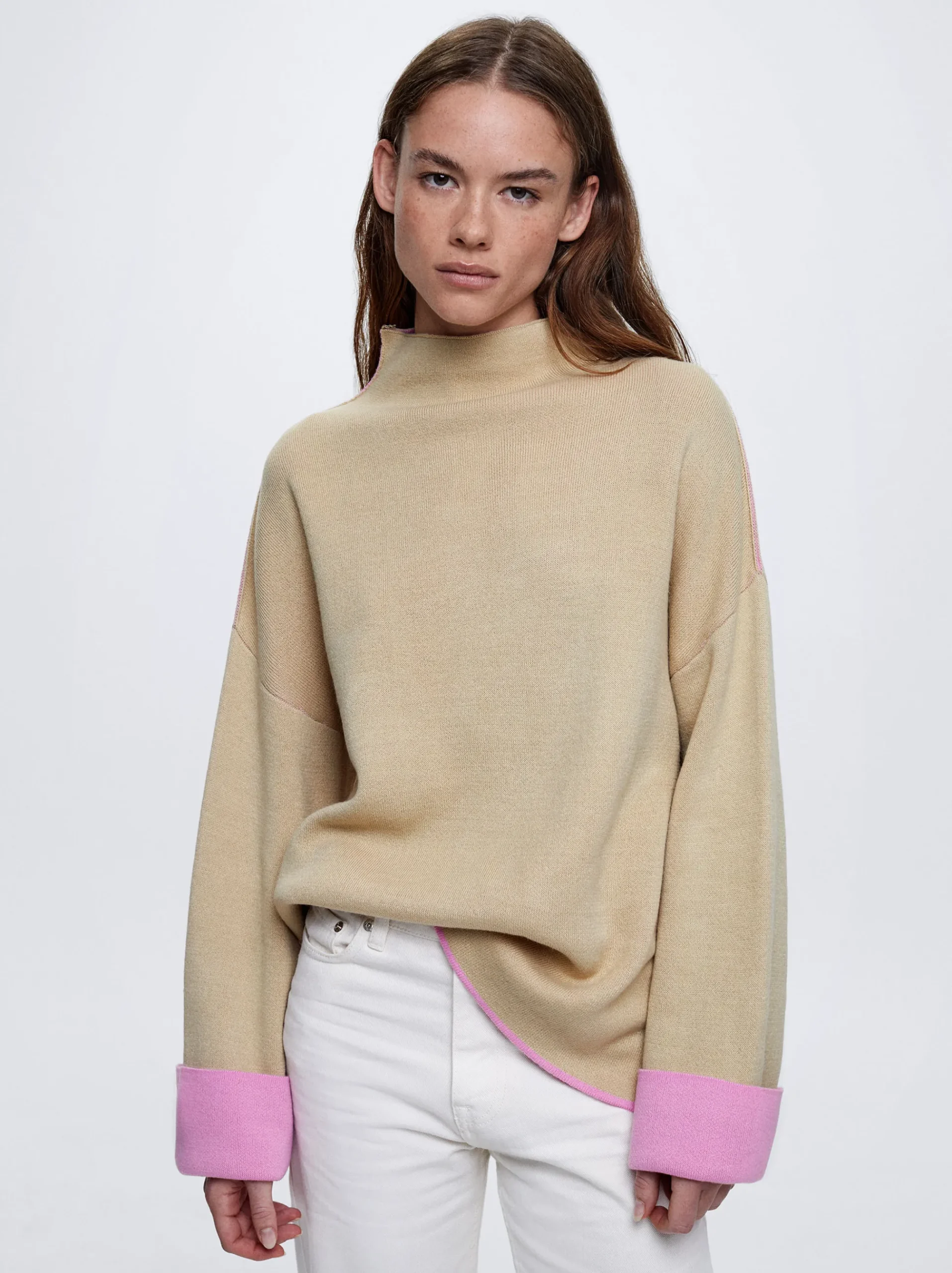High-Neck Knit Sweater|Parfois Discount