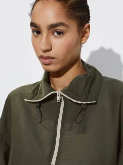 High-Neck Lyocell Hoodie|Parfois Clearance