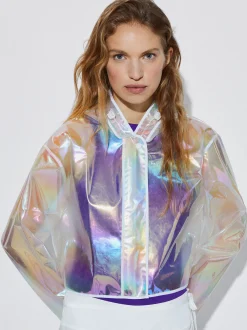Holographic Cropped Coat|Parfois Best