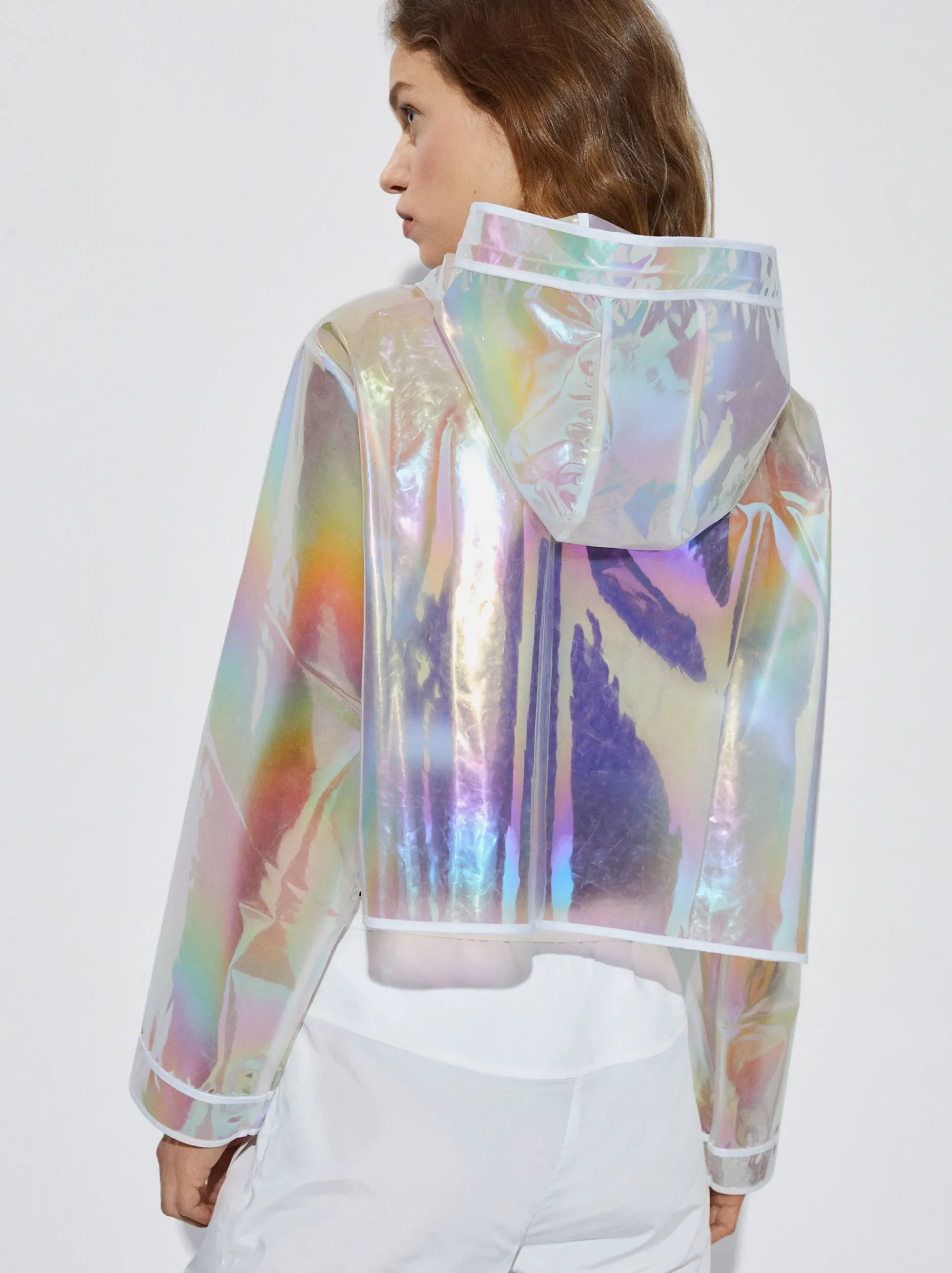 Holographic Cropped Coat|Parfois Best