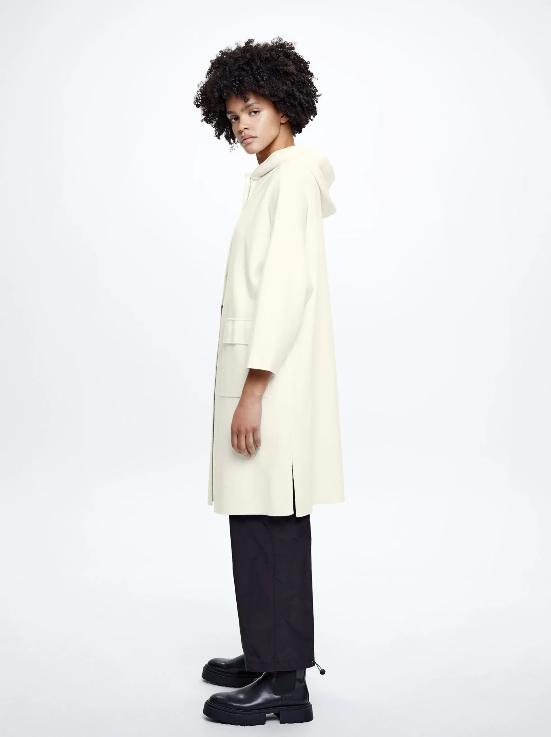 Hooded Knit Coat|Parfois Fashion