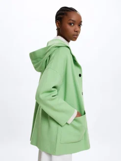 Hooded Knit Poncho|Parfois Clearance