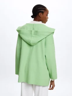 Hooded Knit Poncho|Parfois Clearance