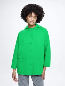 Hooded Knit Poncho|Parfois Discount