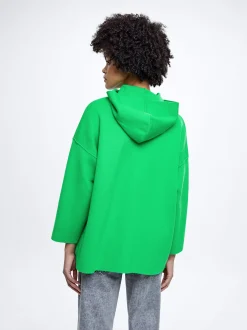 Hooded Knit Poncho|Parfois Discount