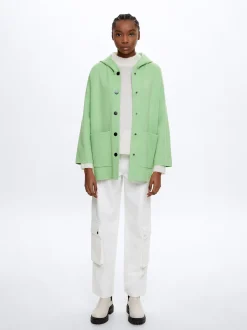 Hooded Knit Poncho|Parfois Discount