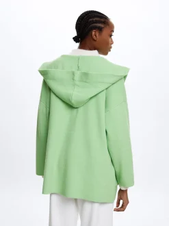 Hooded Knit Poncho|Parfois Discount