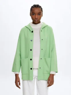 Hooded Knit Poncho|Parfois Discount
