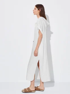 Hooded Linen Dress|Parfois Outlet