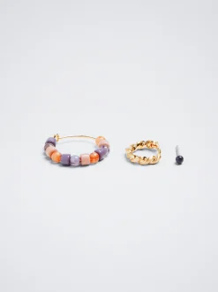 Hoop Earrings Set With Beads|Parfois Clearance
