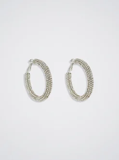 Hoop Earrings With Crystals|Parfois Discount