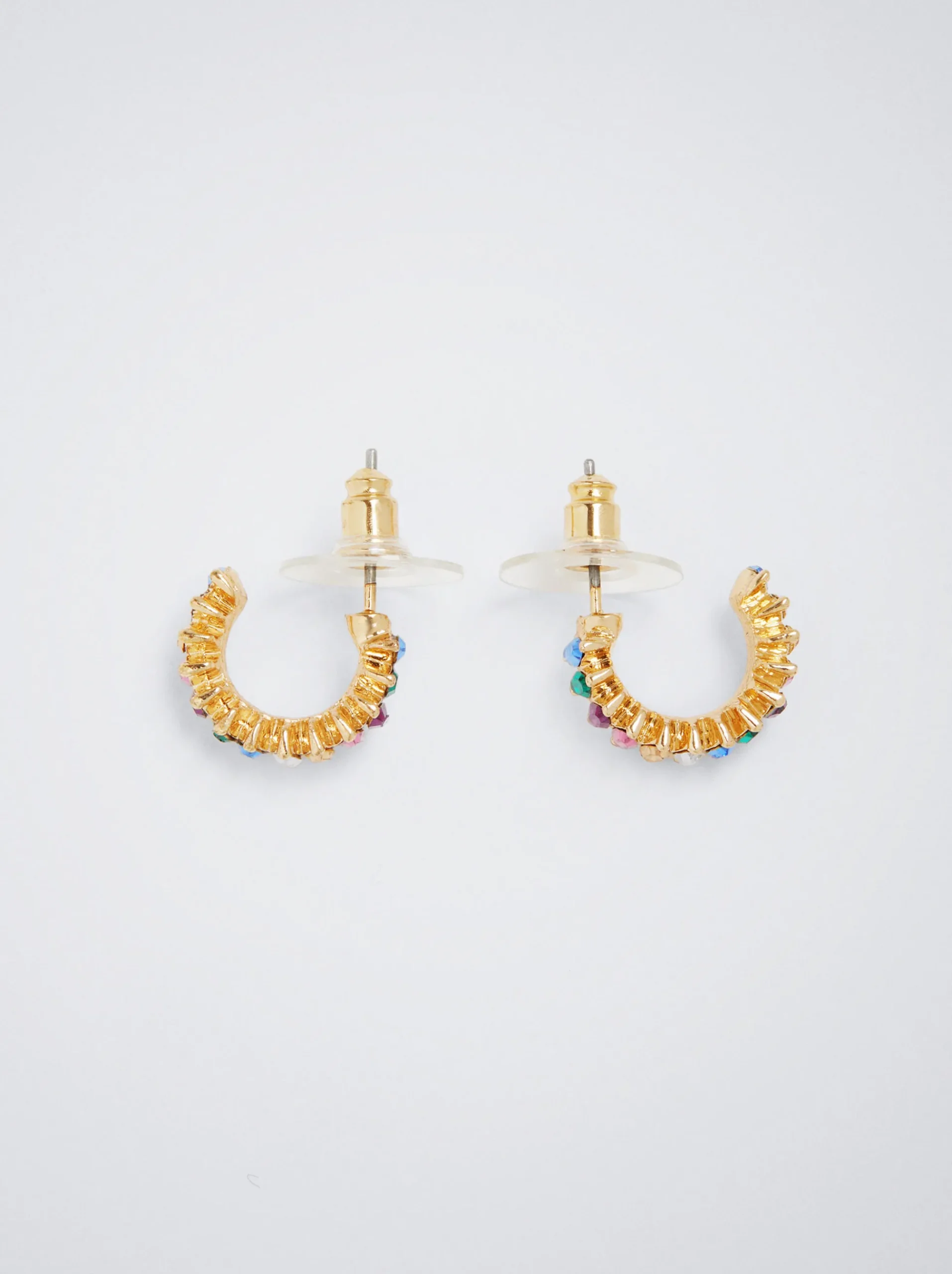Hoop Earrings With Crystals|Parfois Store