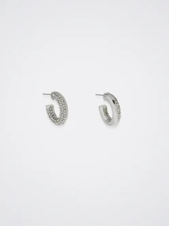 Hoop Earrings With Crystals|Parfois Store