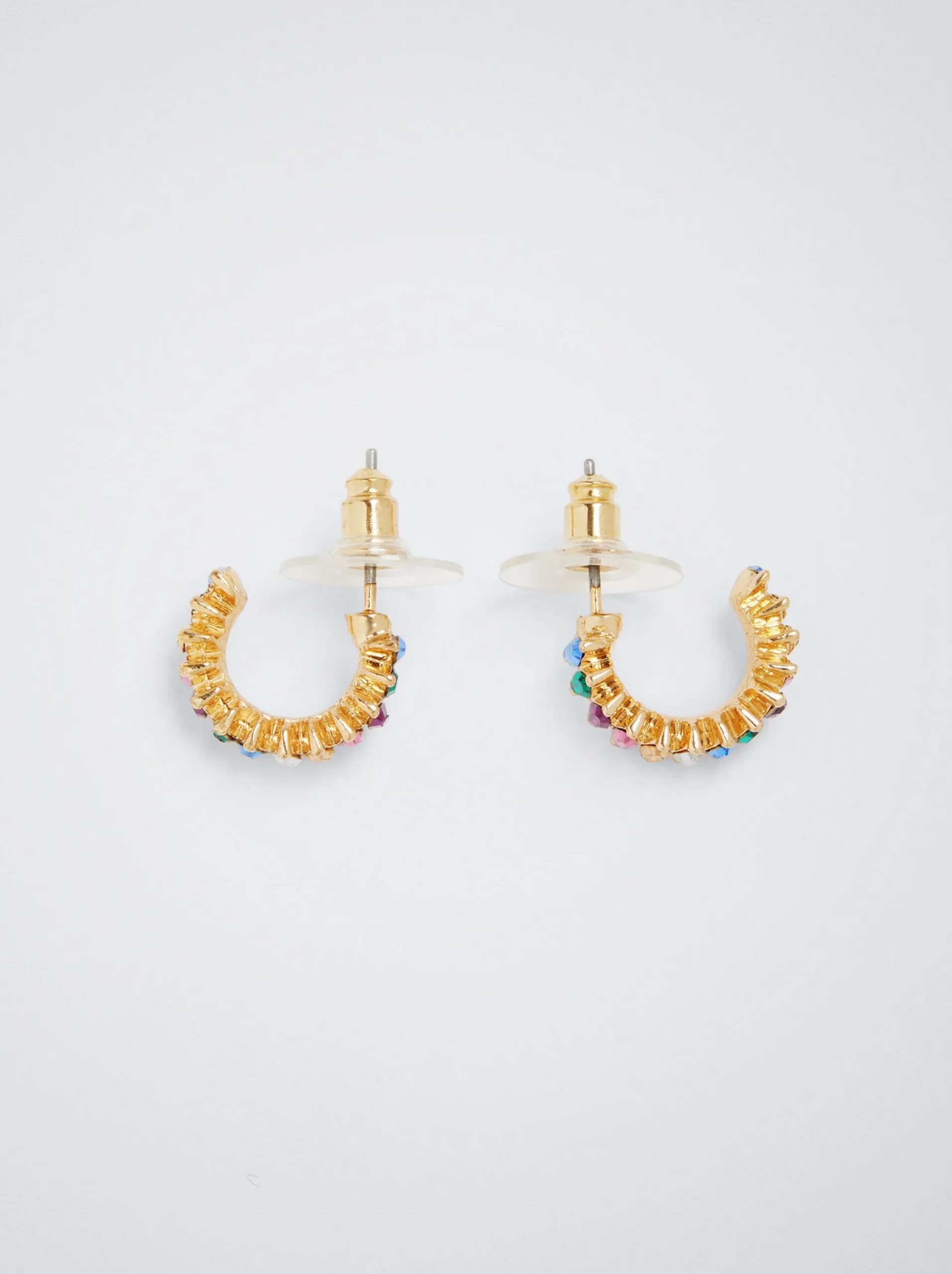 Hoop Earrings With Crystals|Parfois Store