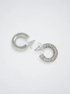Hoop Earrings With Crystals|Parfois Cheap
