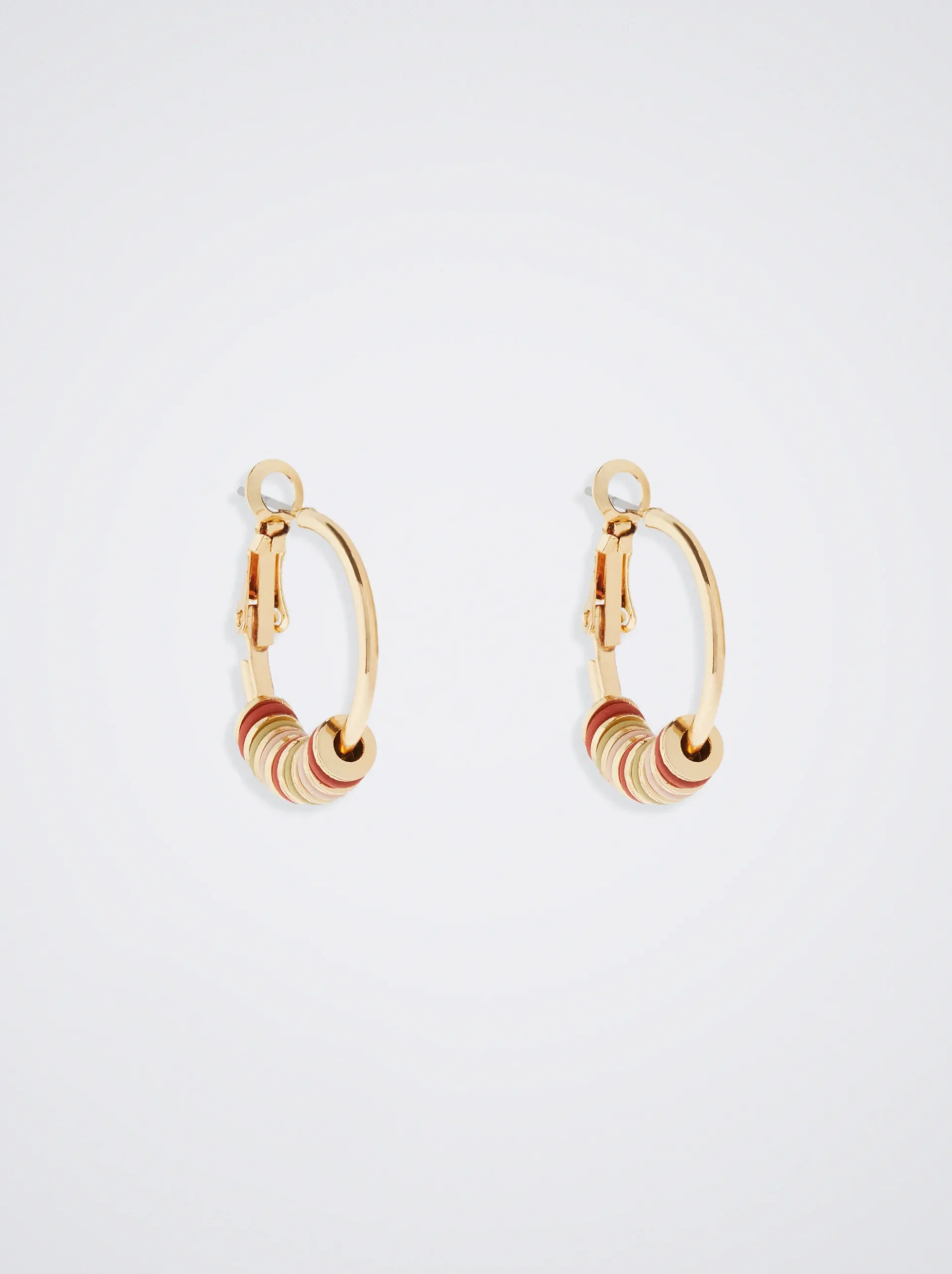 Hoop Earrings With Enamel|Parfois Outlet