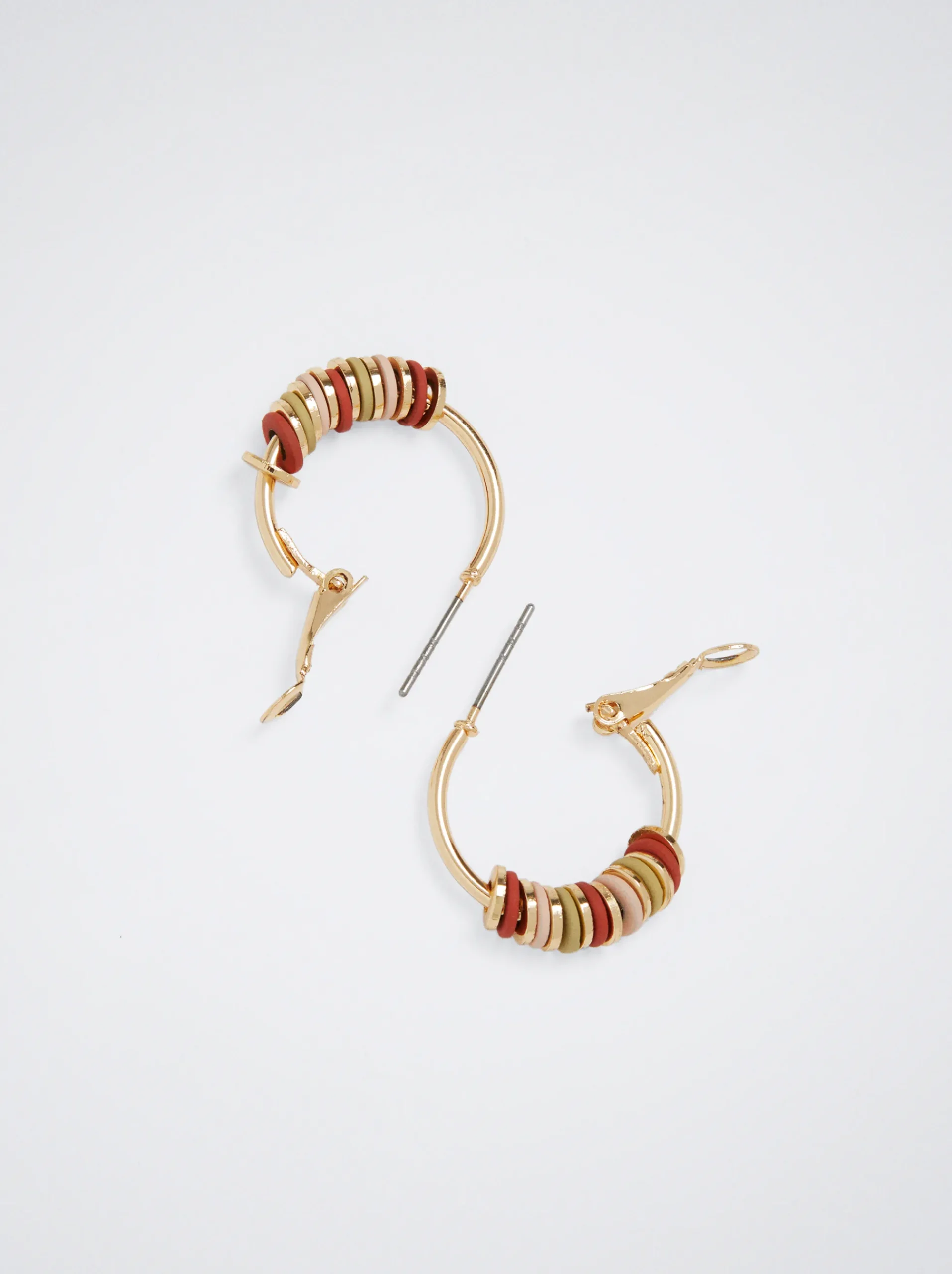 Hoop Earrings With Enamel|Parfois Outlet
