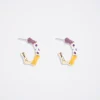 Hoop Earrings With Enamel|Parfois New