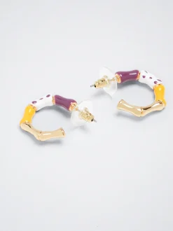 Hoop Earrings With Enamel|Parfois New