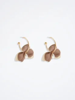 Hoop Earrings With Freshwater Pearl|Parfois Sale