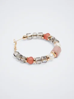 Hoop Earrings With Freshwater Pearl|Parfois Cheap