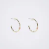 Hoop Earrings With Freshwater Pearl|Parfois Hot