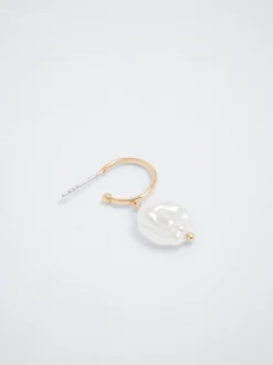 Hoop Earrings With Pearl|Parfois Cheap