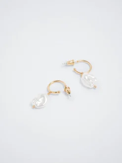 Hoop Earrings With Pearl|Parfois Cheap