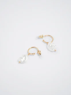 Hoop Earrings With Pearl|Parfois Online