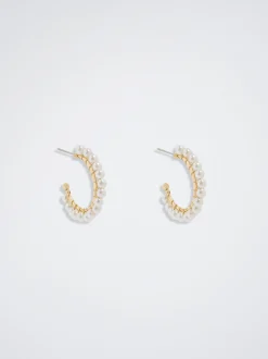Hoop Earrings With Pearls|Parfois Clearance